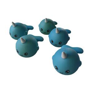 Blue Narwhale Rubber Duckies sealed with caulk never used